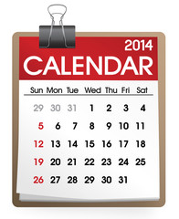 Calendar 2014 Vector