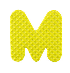 M letter, Alphabet isolated on white background
