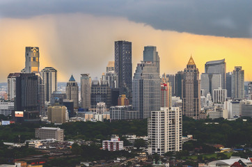 Fototapeta na wymiar Modern Commercial City (Bangkok)