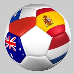 Balon banderas grupo B mundial de fútbol 2014