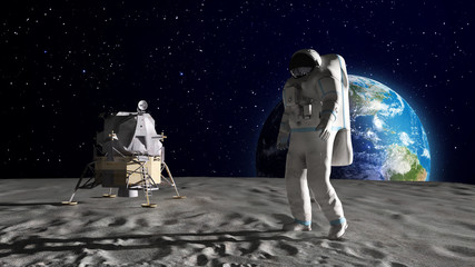 Astronaut on the Moon © Mopic