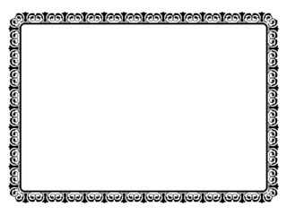 simple black ornamental decorative frame