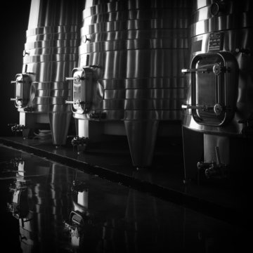 Modern Wine Tanks In Cellar