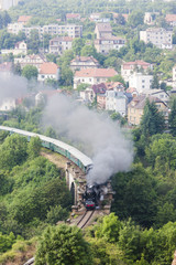 steam train, Prague - Hlubocepy, Czech Republic