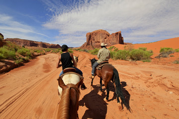 randonnée à cheval à Monument Valley, Arizona