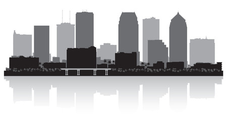 Tampa Florida city skyline silhouette