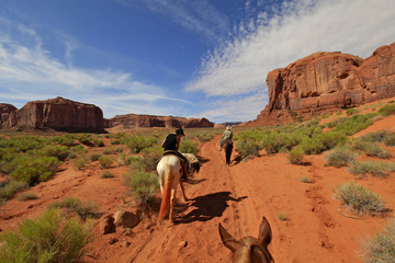 randonnée à cheval à Monument Valley, Arizona