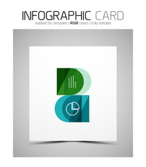 Semicircle infographic business card