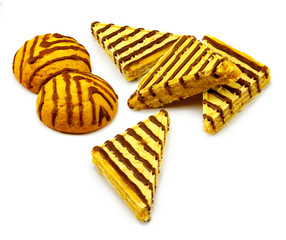 Isolated image of cookies on white background