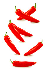 Isolated image of a hot pepper closeup