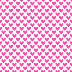 Heart shape vector seamless pattern (tiling).