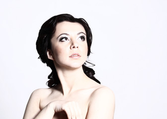 Fototapeta premium Woman with beauty long brown hair