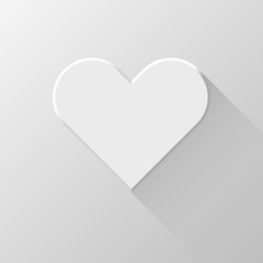 White Abstract Heart Sign