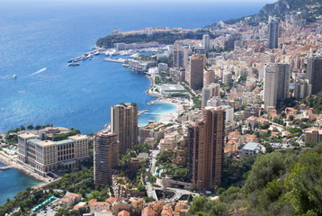Fototapeta na wymiar Panoramiczny widok z Księstwa Monako