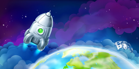 Space, vector background for website © Natis