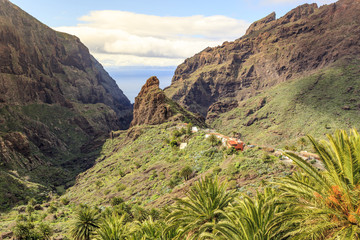 Masca Village and valley in Tenerife, Canary Islands, Spain
