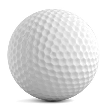 realistic 3d render of golf ball