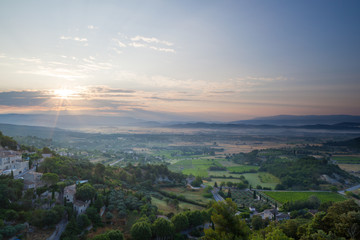 Gordes during sunrise