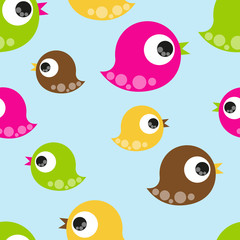 Birds seamless pattern