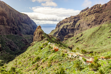 Masca Village and valley in Tenerife, Canary Islands, Spain