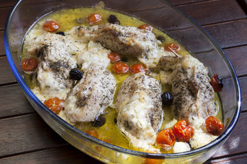 Chicken breasts stuffed with finest cheese and herbs