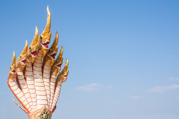 seven naga heads statue