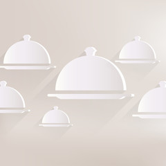 Restaurant cloche icon