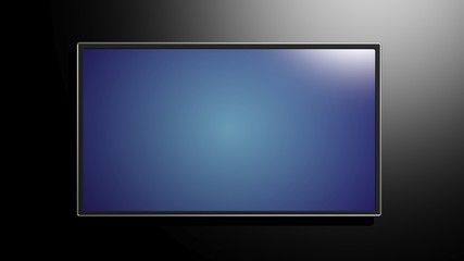 Smart tv display on dark background