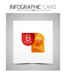 Semicircle infographic business card