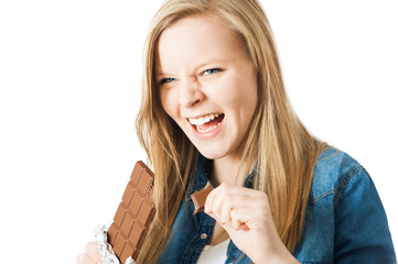 Mädchen mit Schokolade
