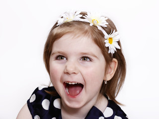 Laughing little child with headband © allari