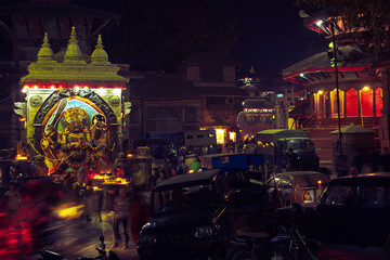 Temple of Kala Bhairava. Durbar Square, Kathmandu, Nepal