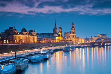 Winterabend in Dresden