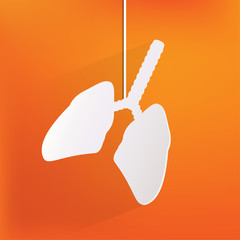 Human lung icon. Medical background. Health care
