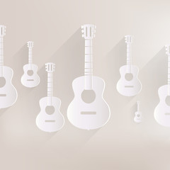 Guitar icon. Music background