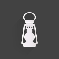 Retro oil lamp icon