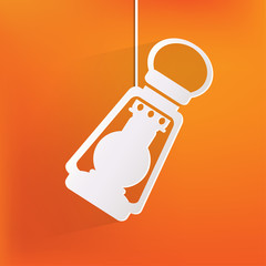 Retro oil lamp icon