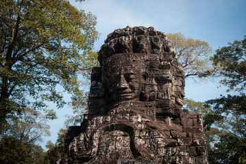 Smiling faces in Bayon