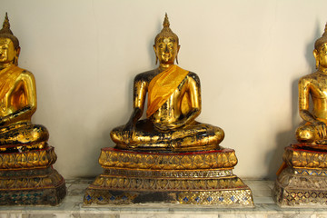Buddha statues in the Wat Pho temple