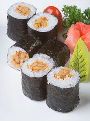 japanese cuisine. sushi on the background