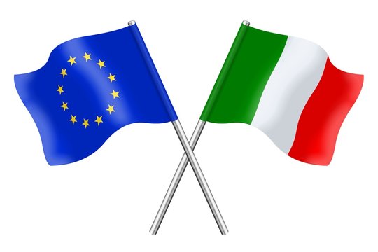 Bandiere: Europa ed Italia