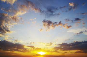 clouds and sun