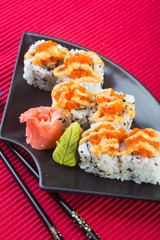 japanese cuisine. sushi on the background
