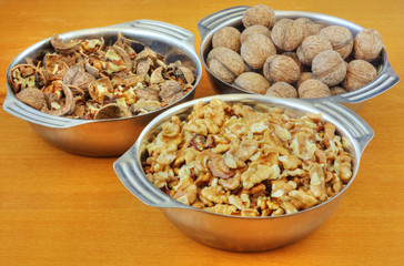 Bowls with walnuts
