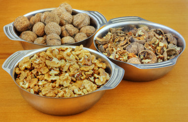 Bowls with walnuts