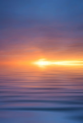 Fototapeta premium Sky and reflection in the water. Beautiful seascape