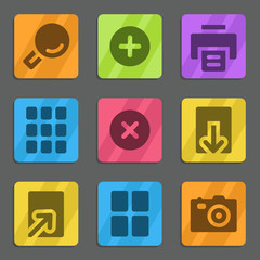 Image viewer web icons color flat series