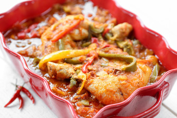 poulet basquaise en plat 6