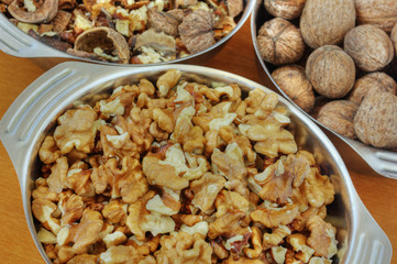 Bowls with walnuts