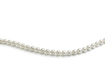 Chain of white pearls